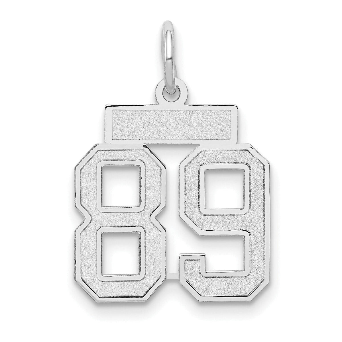 14kw Small Satin Number 89 Charm-WSS89