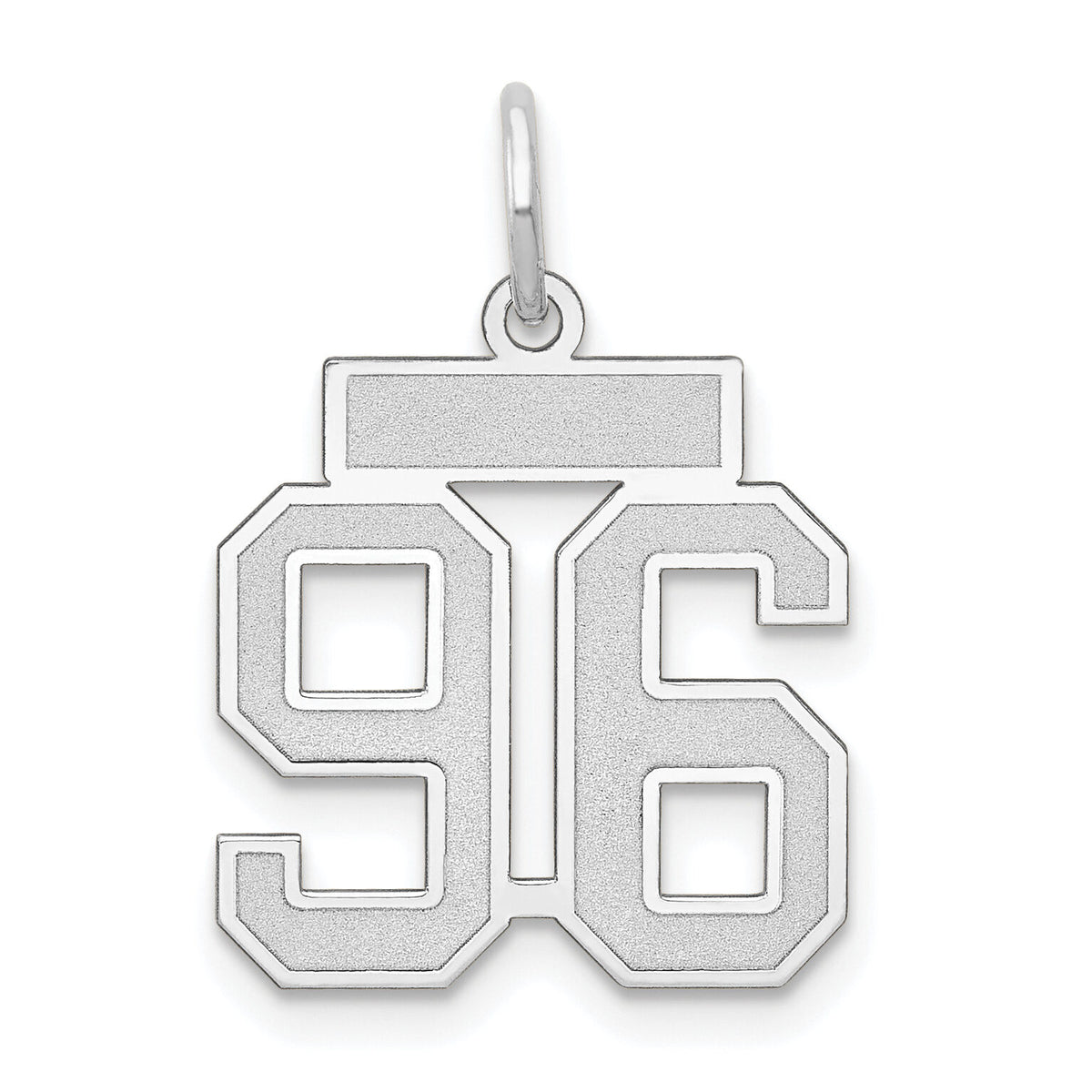 14kw Small Satin Number 96 Charm-WSS96