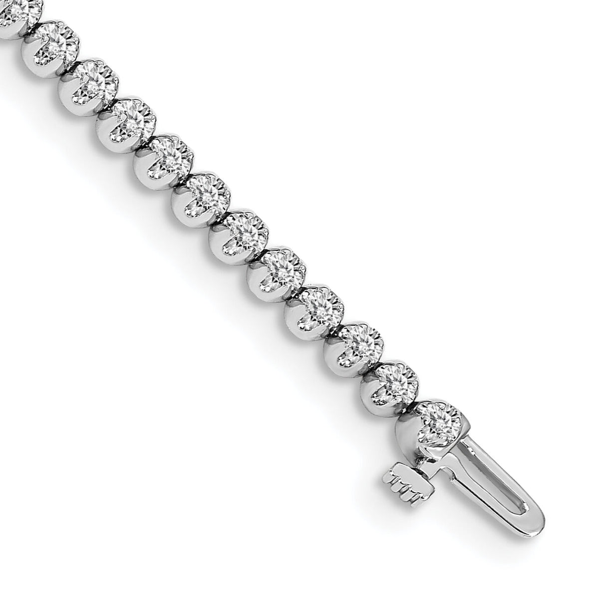 14k White Gold VS Diamond Tennis Bracelet-X10003WVS