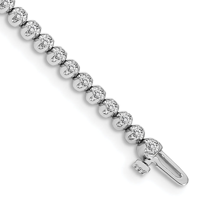 14k White Gold VS Diamond Tennis Bracelet-X10003WVS