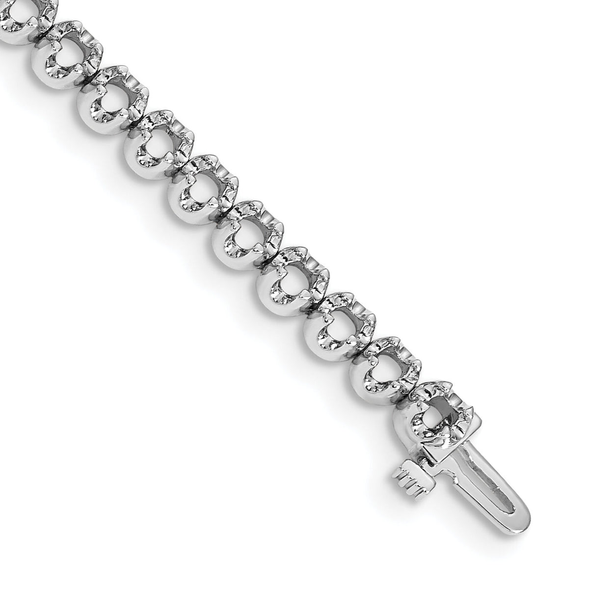 14k White Gold Tennis Bracelet Mounting-X10006W