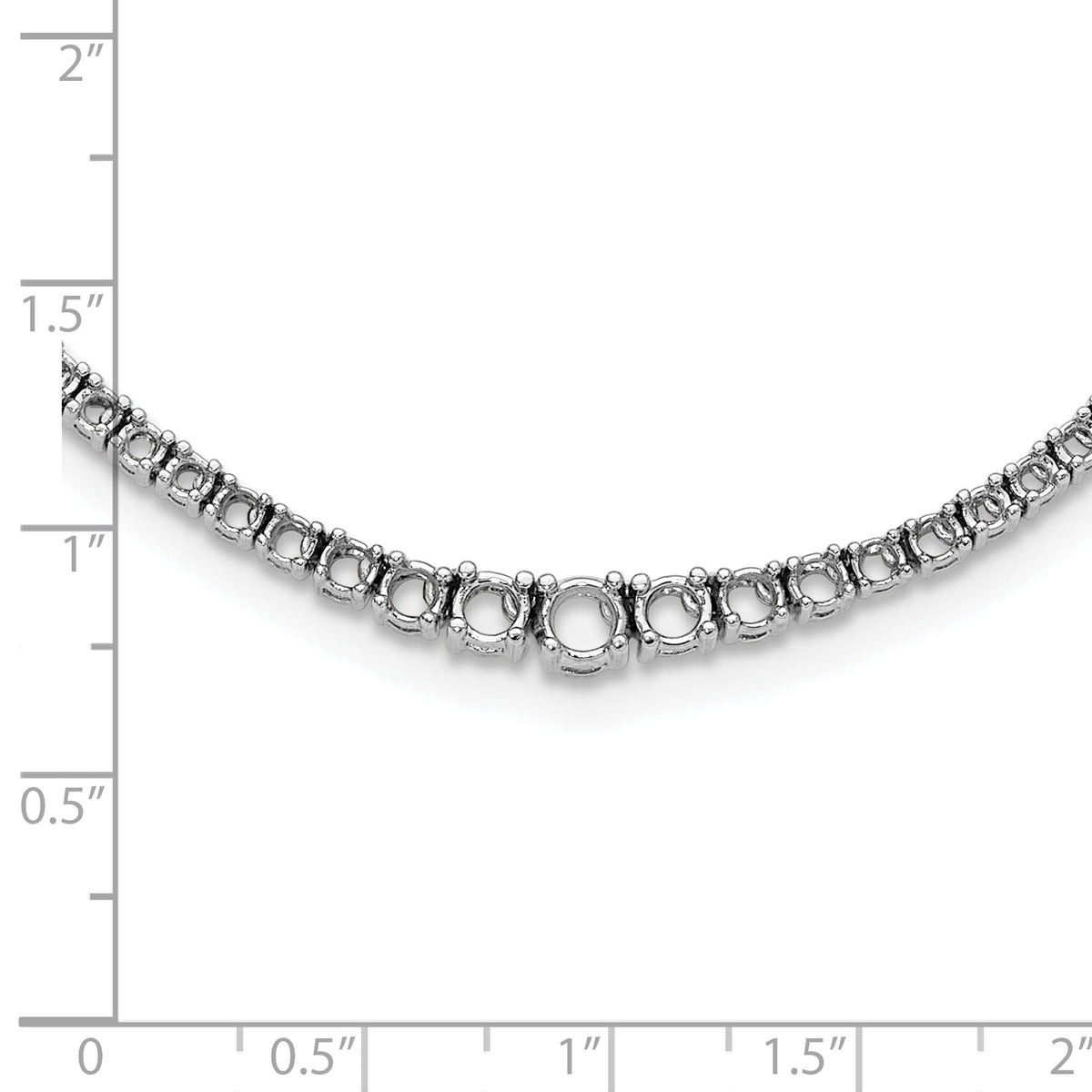 14k White Gold Graduating Diamond Necklace Mounting-X10011W