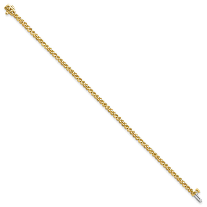 14k 1.9mm Round 2-prong Diamond Bracelet Mounting-X10019