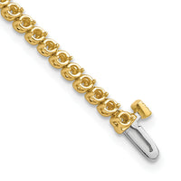 14k 1.9mm Round 2-prong Diamond Bracelet Mounting-X10019