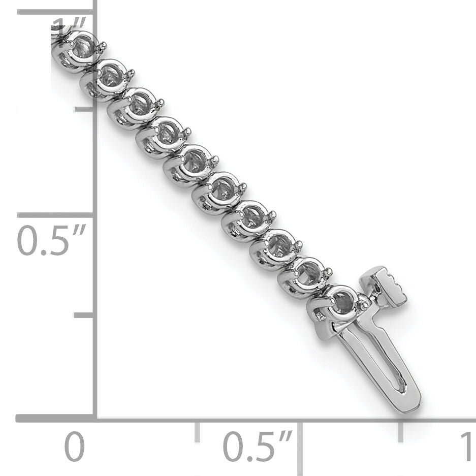 14k White Gold 1.9mm Round 2-prong Diamond Bracelet Mounting-X10019W