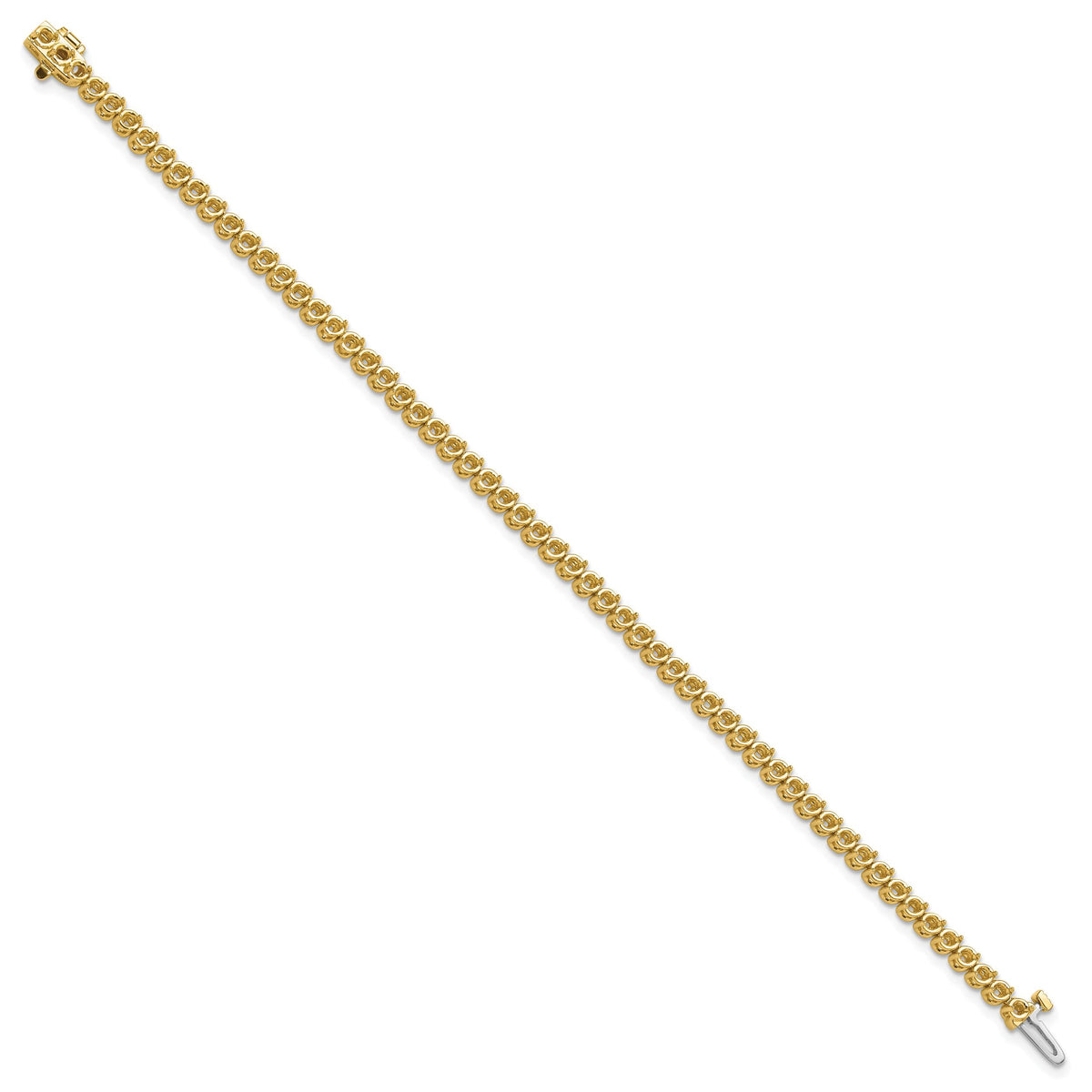 14k 2.4mm Round 2-prong Diamond Bracelet Mounting-X10020