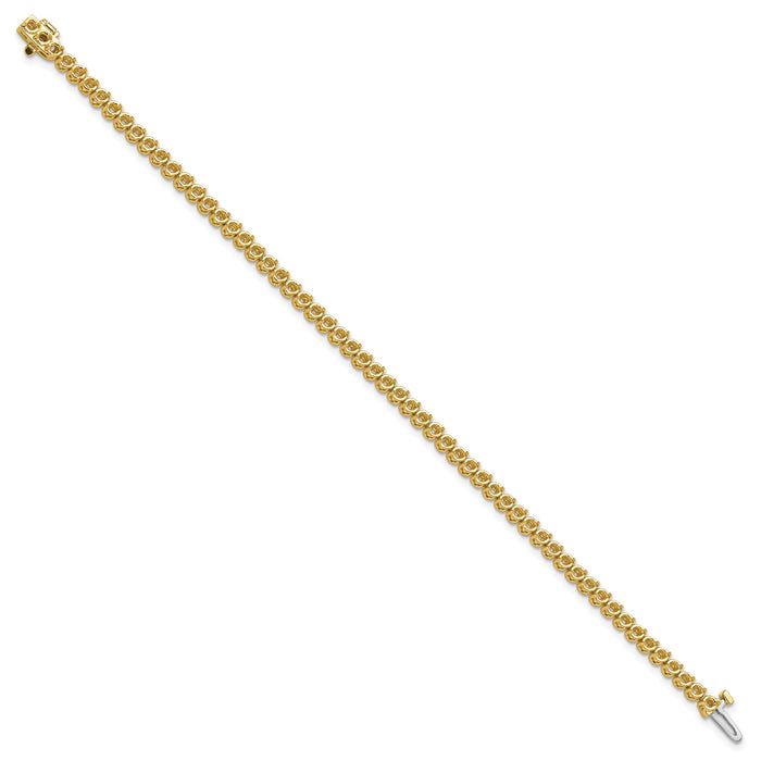 14k 2.4mm Round 2-prong Diamond Bracelet Mounting-X10020
