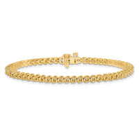 14k 2.4mm Round 2-prong Diamond Bracelet Mounting-X10020