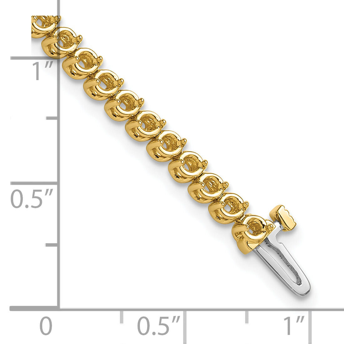 14k 2.4mm Round 2-prong Diamond Bracelet Mounting-X10020