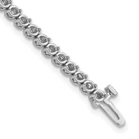 14k White Gold 2.4mm Round 2-prong Diamond Bracelet Mounting-X10020W