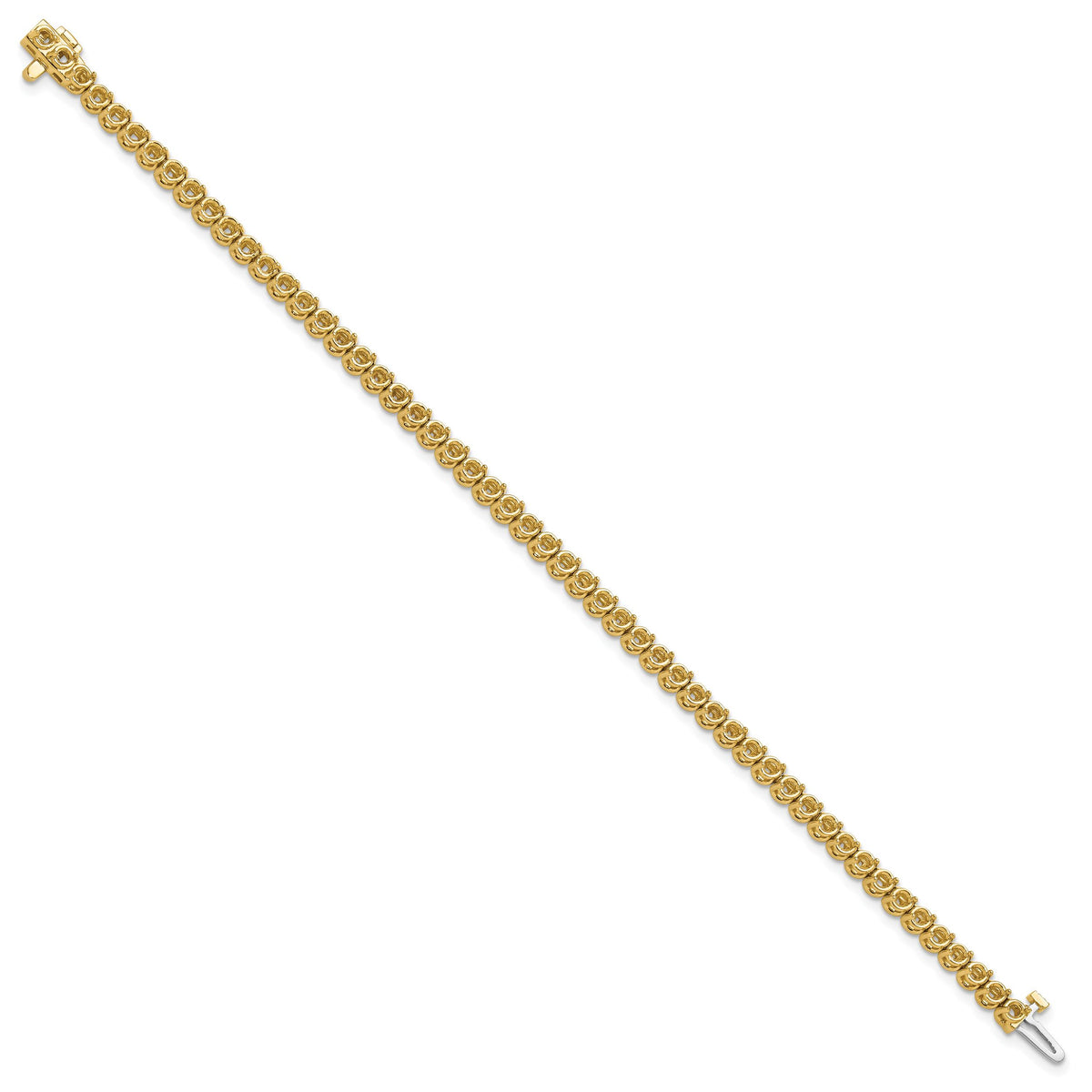 14k 2.7mm Round 2-prong Diamond Bracelet Mounting-X10021