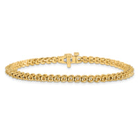 14k 2.7mm Round 2-prong Diamond Bracelet Mounting-X10021