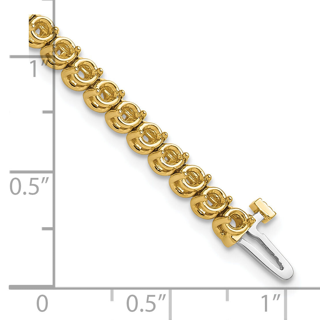 14k 2.7mm Round 2-prong Diamond Bracelet Mounting-X10021