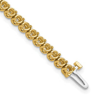 14k 2.7mm Round 2-prong Diamond Bracelet Mounting-X10021