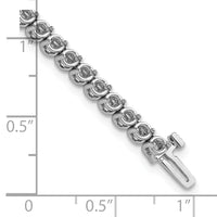 14k White Gold 2.7mm Round 2-prong Diamond Bracelet Mounting-X10021W