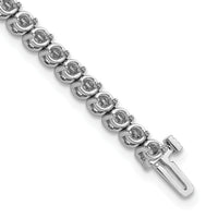 14k White Gold 2.7mm Round 2-prong Diamond Bracelet Mounting-X10021W