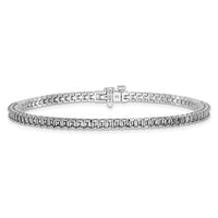 14k White Gold 2mm Princess 4ct Diamond Tennis Bracelet Mounting-X10022W