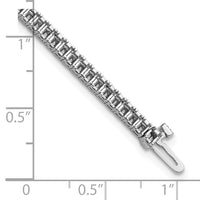 14k White Gold 2mm Princess 4ct Diamond Tennis Bracelet Mounting-X10022W