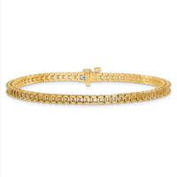 14k 2.25mm Princess 5ct Diamond Tennis Bracelet Mounting-X10023