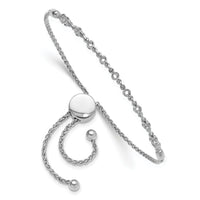 14k White Gold 2.5mm Round Diamond .54ct Adjustable Bracelet Mounting-X10025W