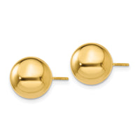 14k Polished 10mm Ball Post Earrings-X10MMG