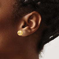 14k Polished 10mm Ball Post Earrings-X10MMG
