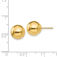 14k Polished 10mm Ball Post Earrings-X10MMG