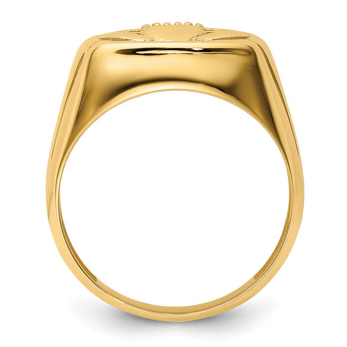 14k Men's Claddagh Ring Mounting-X160B