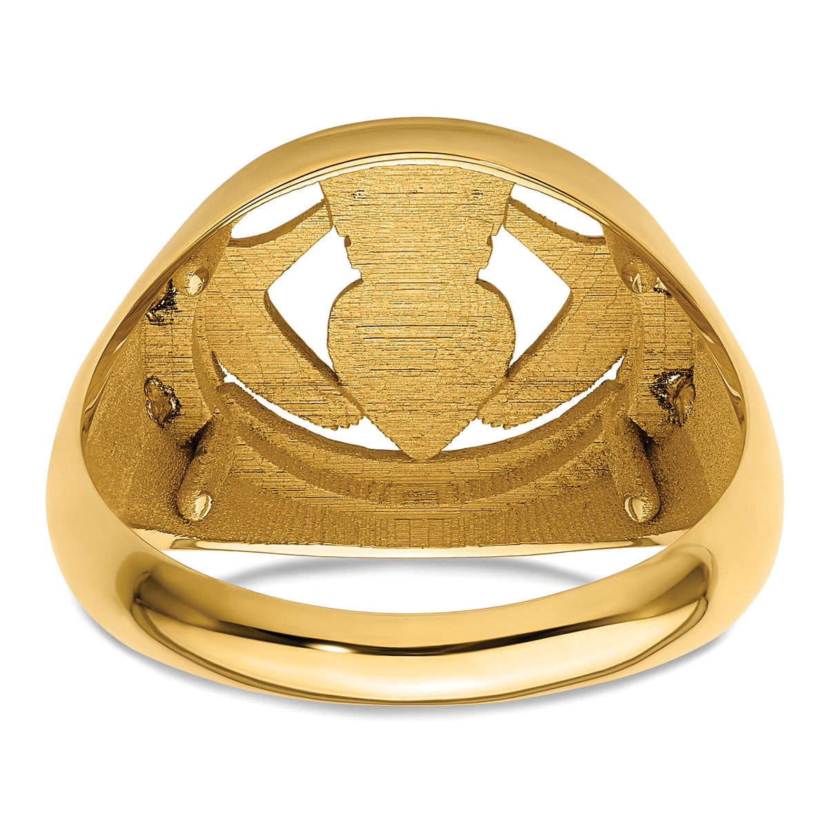14k Men's Claddagh Ring Mounting-X160B