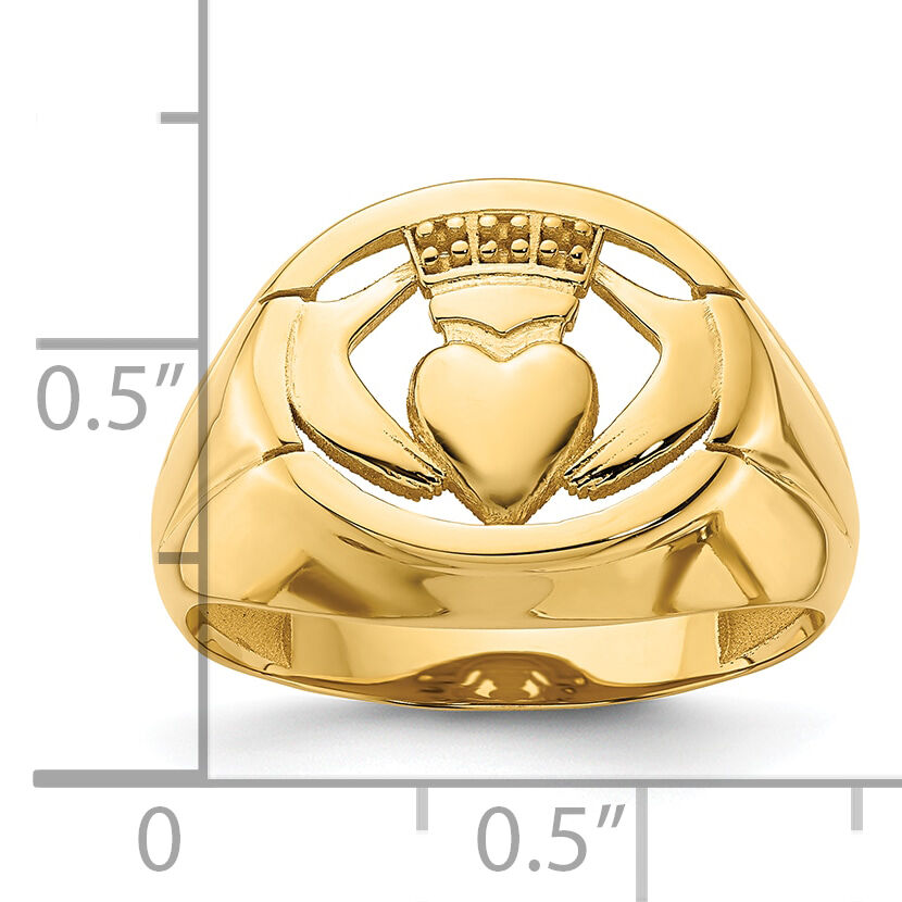 14k Men's Claddagh Ring Mounting-X160B