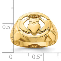14k Men's Claddagh Ring Mounting-X160B