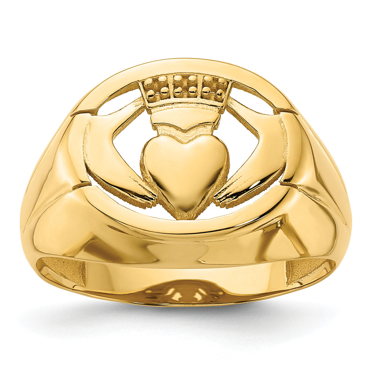 14k Men's Claddagh Ring Mounting-X160B