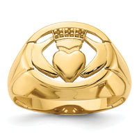 14k Men's Claddagh Ring Mounting-X160B