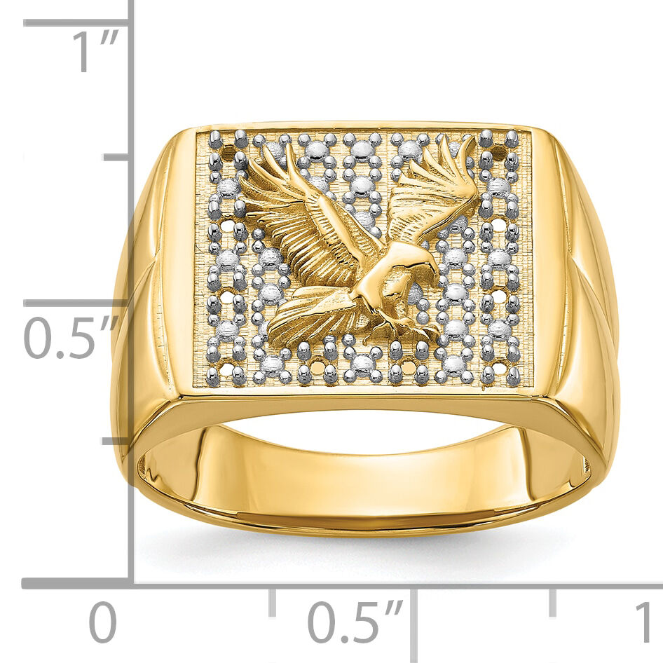 14k Men's Eagle Ring Mounting-X19B