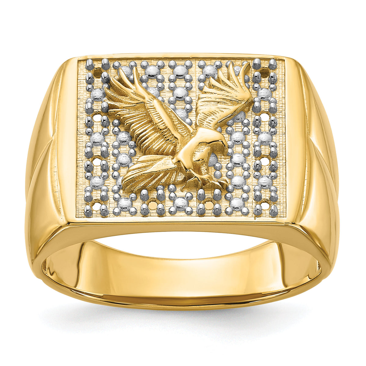 14k Men's Eagle Ring Mounting-X19B