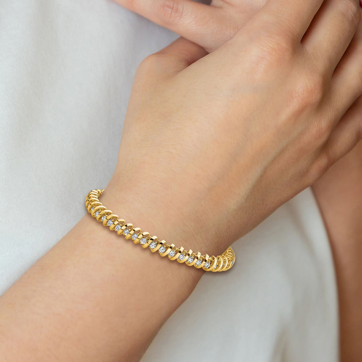 14k 1.6 Round Diamond Tennis Bracelet Mounting-X2000
