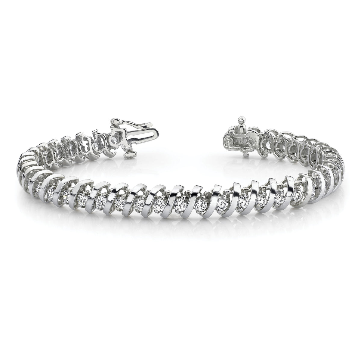 14k White Gold 1.9mm Tennis Bracelet Mounting-X2001W