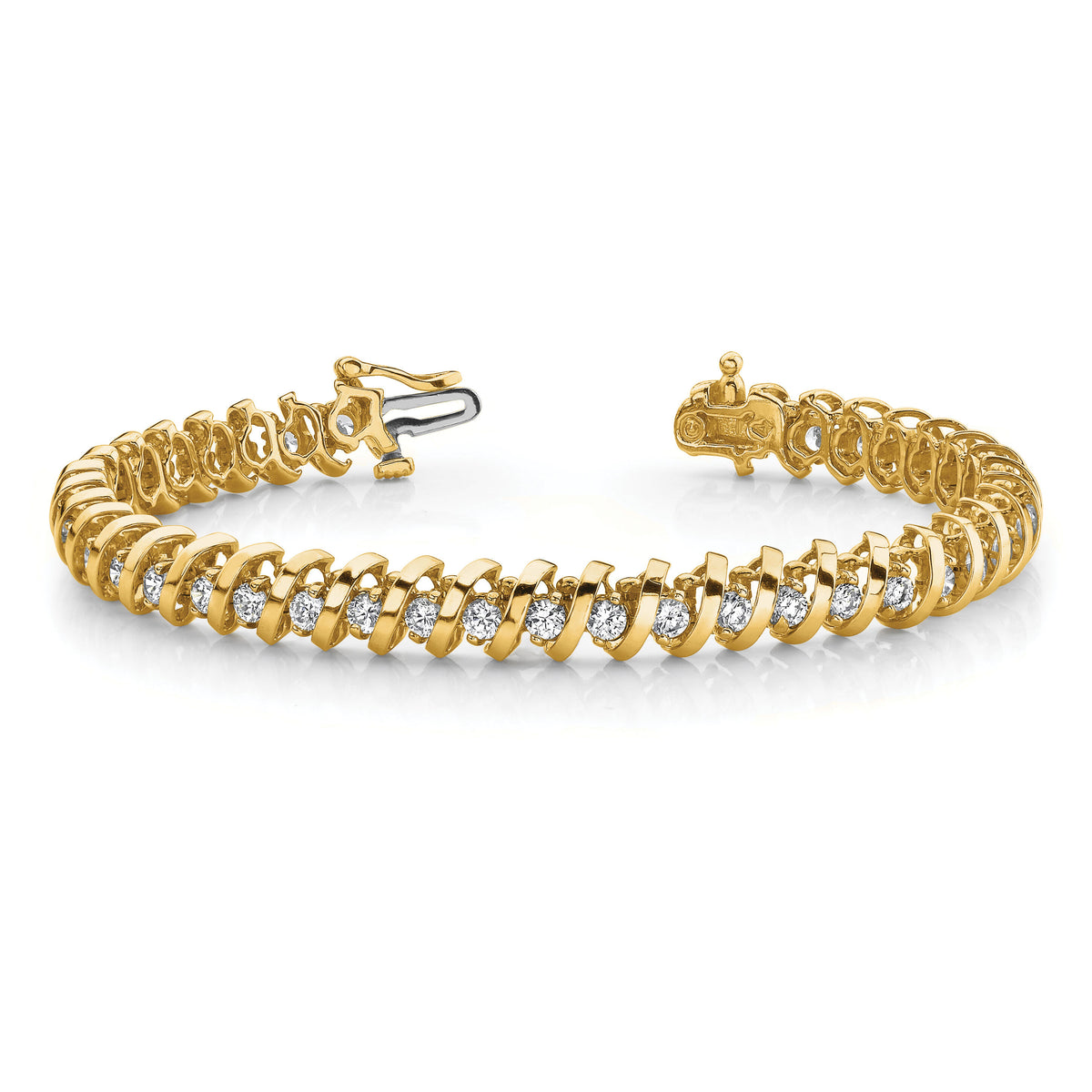 14k AAA Diamond Tennis Bracelet-X2003AAA