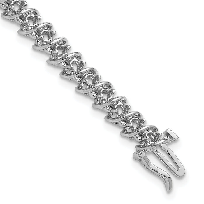 14k White Gold 2.4mm Tennis Bracelet Mounting-X2003W