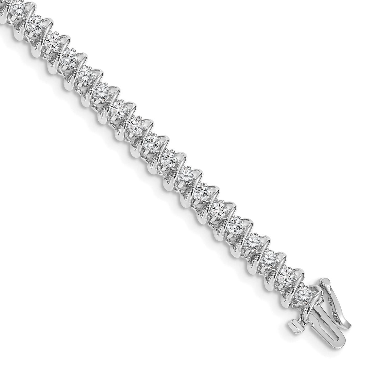 14k White Gold 2 2.7mm Tennis Bracelet Mounting-X2004W
