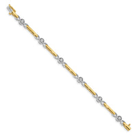 14k Two-tone 2.75mm Diamond Tennis Bracelet Mounting-X2017
