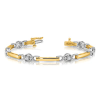 14k Two-tone 2.75mm Diamond Tennis Bracelet Mounting-X2017