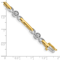 14k Two-tone 2.75mm Diamond Tennis Bracelet Mounting-X2017