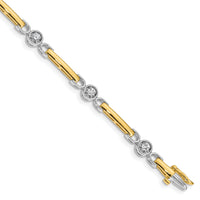 14k Two-tone 2.75mm Diamond Tennis Bracelet Mounting-X2017