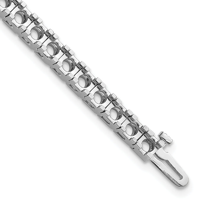 14k White Gold Tennis Bracelet Mounting-X2044W