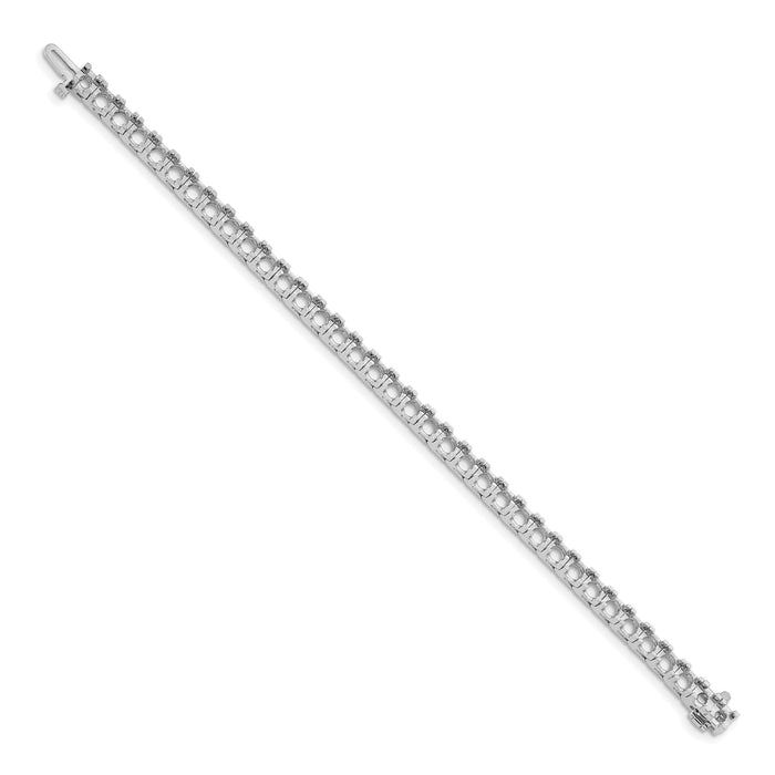 14k White Gold Tennis Bracelet Mounting-X2047W