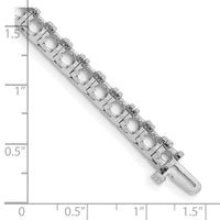 14k White Gold Tennis Bracelet Mounting-X2047W