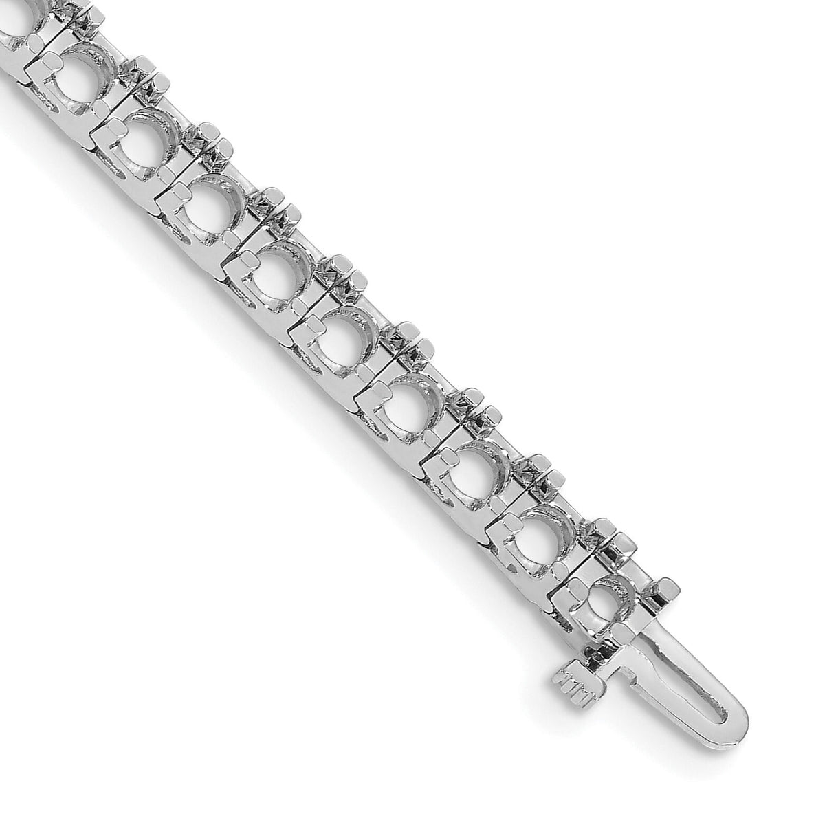 14k White Gold Tennis Bracelet Mounting-X2047W