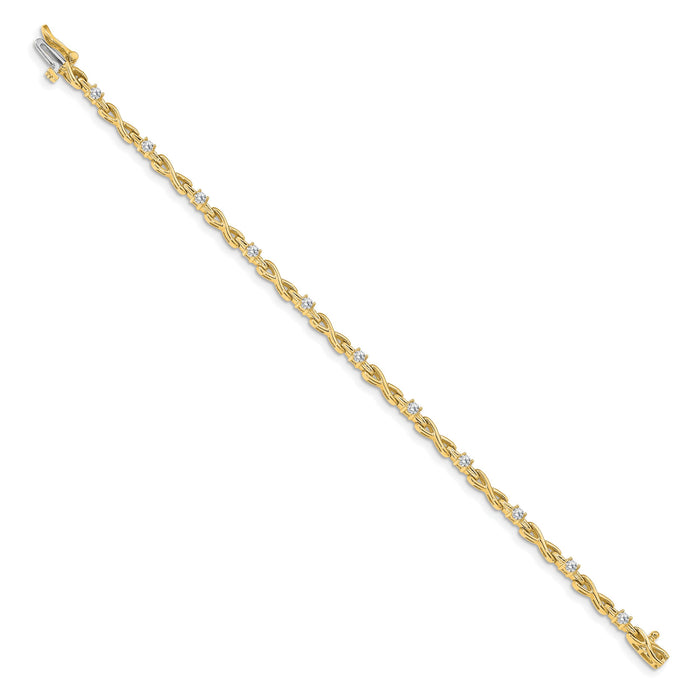 14k 2.2mm Diamond Tennis Bracelet Mounting-X2106