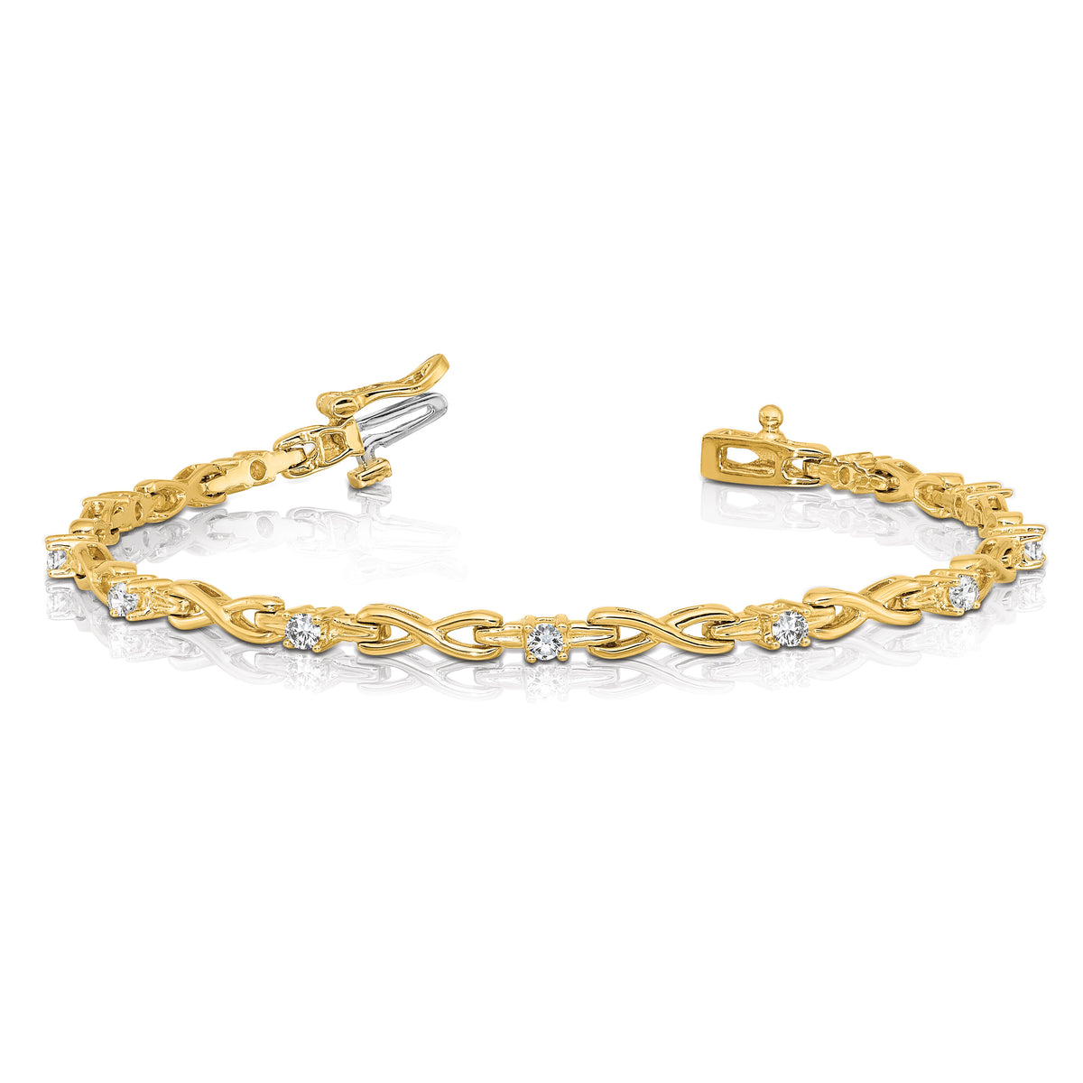 14k 2.2mm Diamond Tennis Bracelet Mounting-X2106
